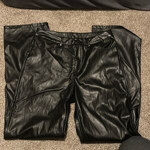 Faux leather pants